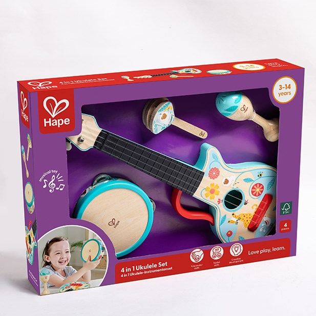 HAPE 4 in 1 Percussion Set
