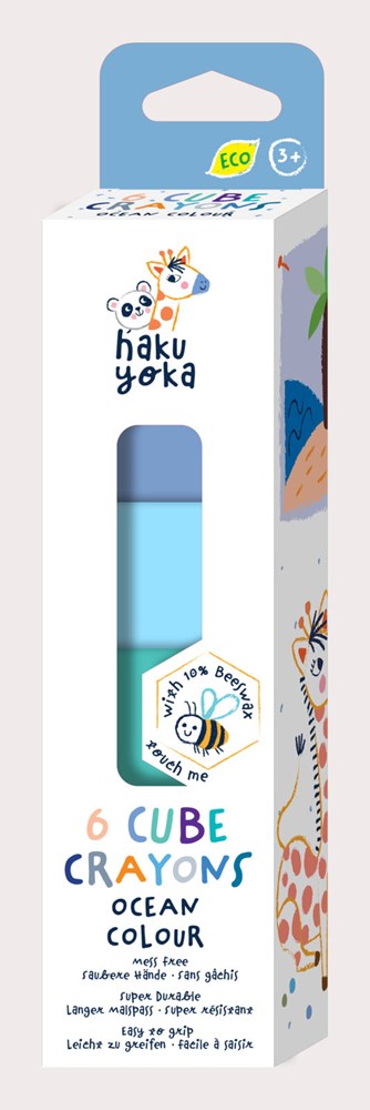 *Haku Yoka Cube Crayons 6 pack - Ocean colours