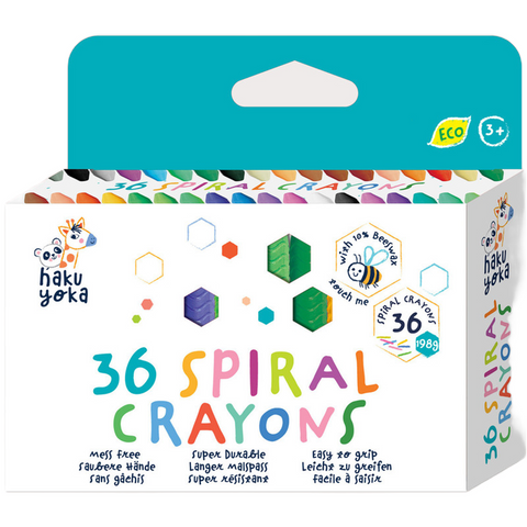 *Haku Yoka Spiral Crayons - 36 pack