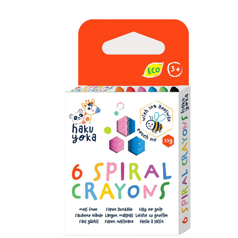 *Haku Yoka Spiral Crayons - 6 pack