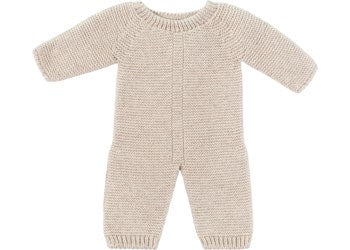 Miniland Knitted Doll Outfit 38cm Beige Pyjamas