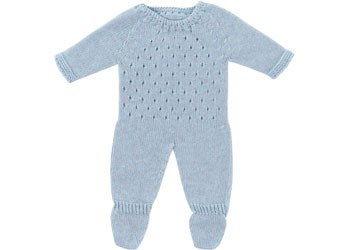 Miniland Knitted Doll Outfit 38cm Blue Pyjamas
