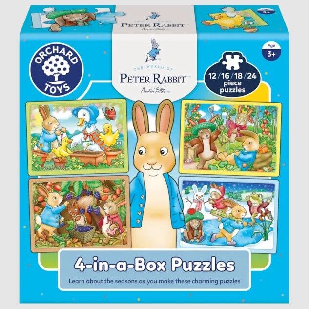 Orchard Toys Peter Rabbit 4-in-1 Box Puzzles | Kids Puzzles at The Toy Orchard Toys Peter Rabbit 4-in-1 Box Puzzles | Kids Puzzles at The Toy