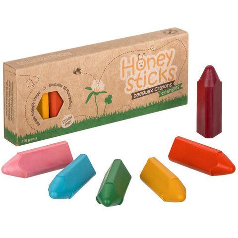 Honeysticks Beeswax Crayons - Triangles 10pk