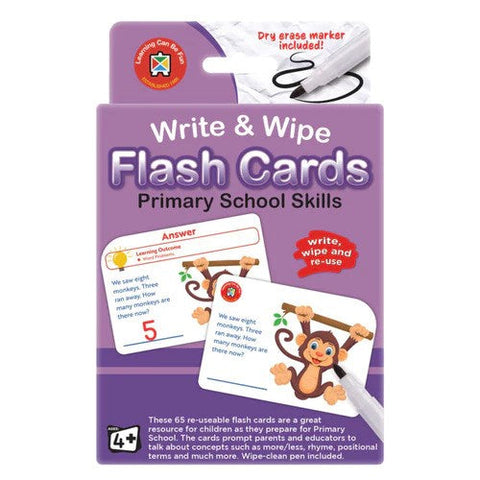 LCBF Write & Wipe Flash Cards - Primary School Skills