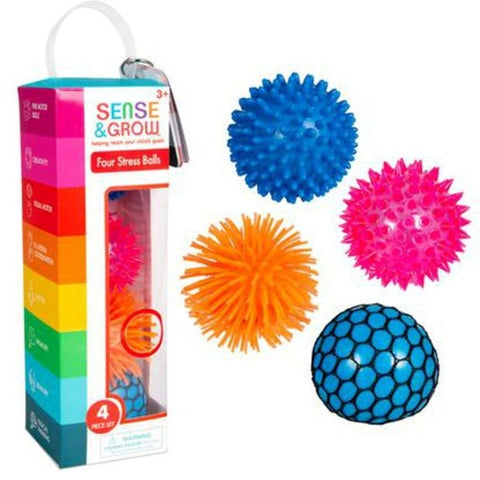 Sense & Grow Stress Balls - 4 pack - The Toybox NZ Ltd