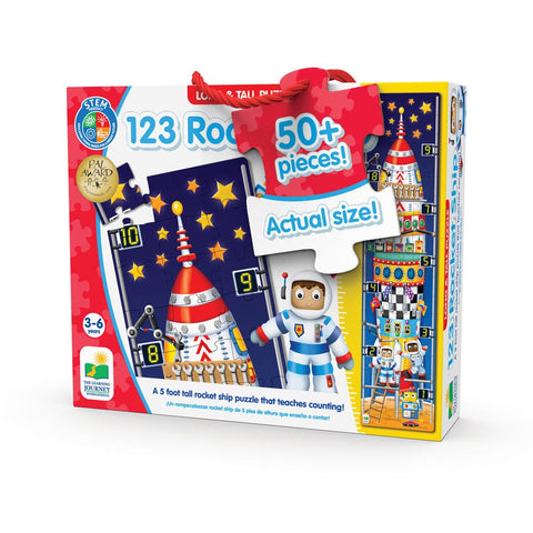 The Learning Journey Long & Tall Puzzle - 123 Rocket Ship - The Toybox NZ Ltd