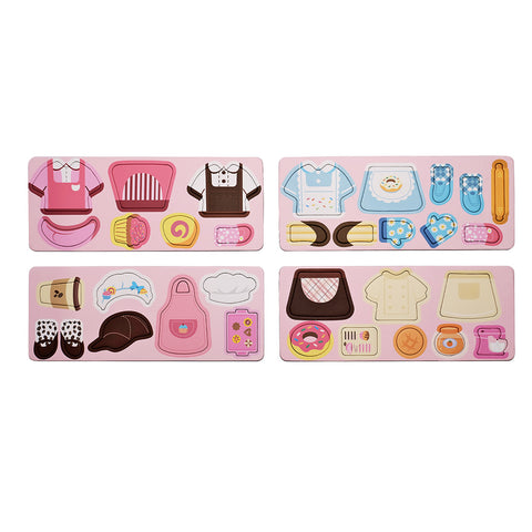 mierEdu Sweet Cafe Chefs magnetic puzzle play scene