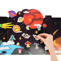 Close-up of squishy gel Space Explorer jelly stickers