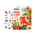 mierEdu Dino Land Jelly Stickers pack with T-Rex, stegosaurus and triceratops