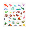 Dino Land jelly stickers arranged in a prehistoric scene