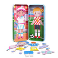 mierEdu Sports Stars magnetic puzzle box open showing pieces