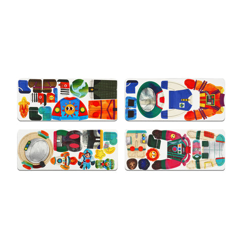 mierEdu Spaceman magnetic puzzle play scene