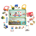 mierEdu Assorted Vehicles magnetic puzzle scene and pieces