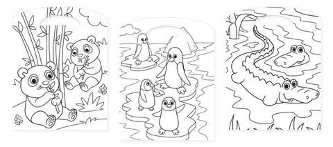 Hinkler Shaped Colouring Book - Animals