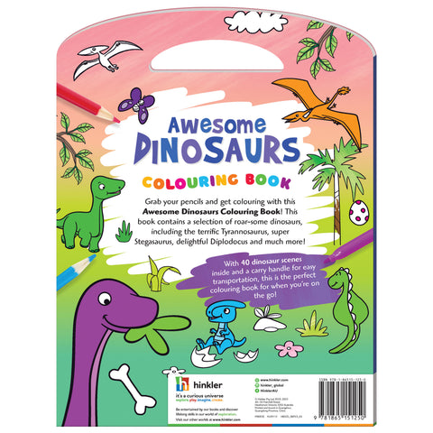 Hinkler Shaped Colouring Book - Dino