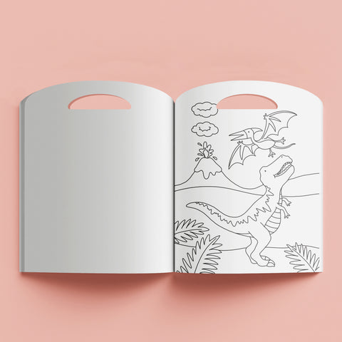 Hinkler Shaped Colouring Book - Dino