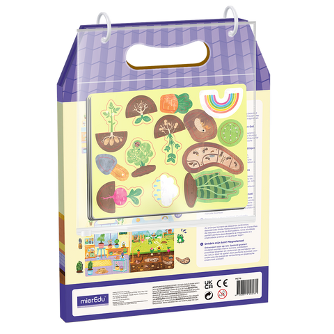 mierEdu Meet My Garden magnetic set, back of pack