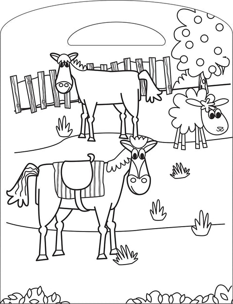 Hinkler Shaped Colouring Book - Farm