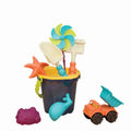 Battat Sands Ahoy Bucket in Navy with contents
