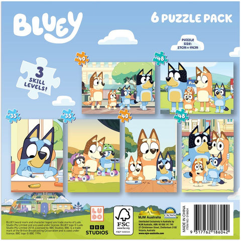 Bluey 6 Puzzle Pack