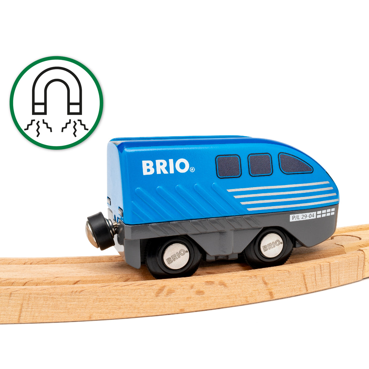 BRIO Pull Back Train | Wooden Pull Back Toy Train for Toddlers