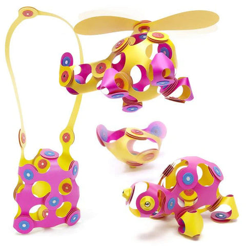 Colorclix Toy Clixo Crew Pack Pink/Yellow (30pc) | Magnetic Building Toy – The Toy ...