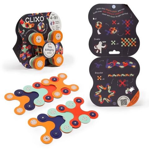 Clixo Tiny & Mighty Space 9-piece magnetic building set