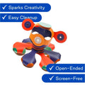 Clixo Tiny & Mighty Space 9-piece magnetic building set