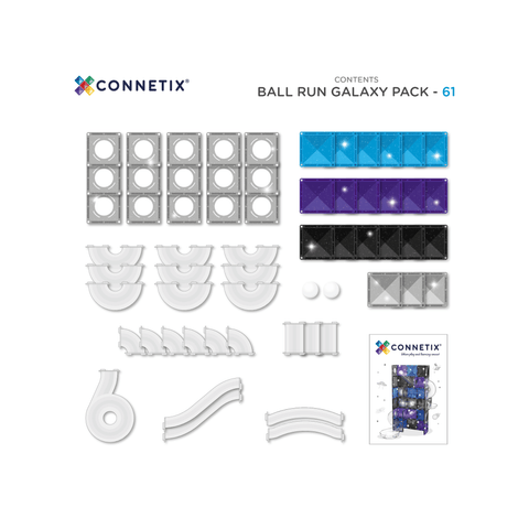 Connetix Ball Run Galaxy Pack 61pc