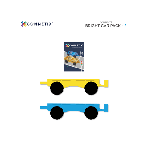 Connetix Bright 2 piece Car Pack