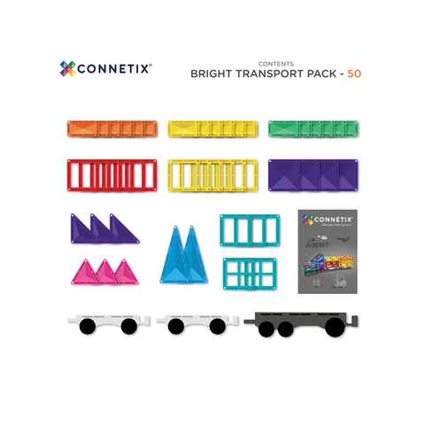Connetix Bright Transport Pack 50pc