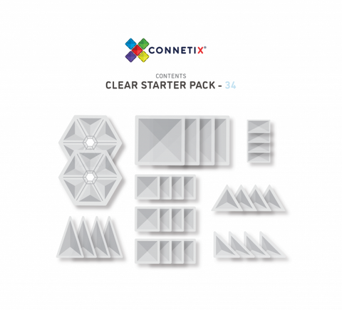 Connetix 34pc Clear Pack - The Toybox NZ Ltd