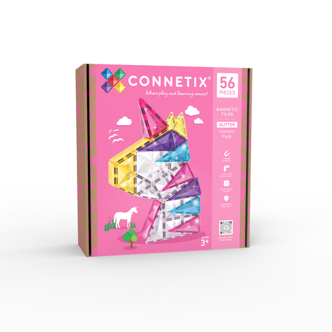 Connetix Glitter Unicorn Pack 56pc