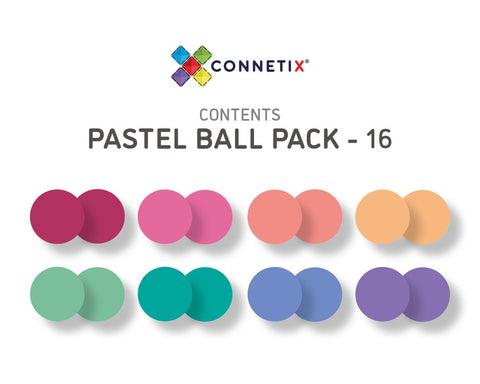 Connetix 16pc Pastel Replacement Ball Pack - The Toybox NZ Ltd