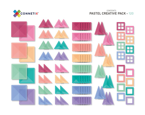 Connetix 120pc Pastel Creative Pack - The Toybox NZ Ltd
