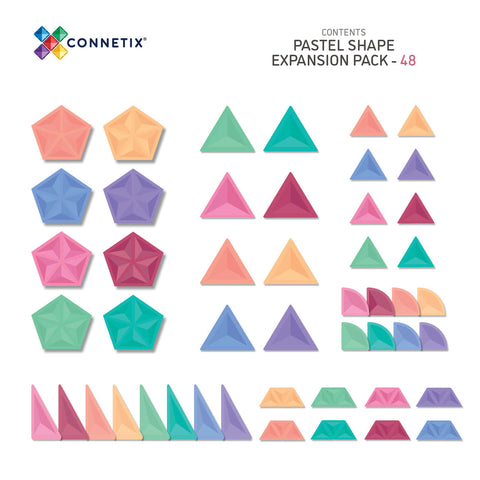 Connetix Pastel Shape Expansion Pack 48pc