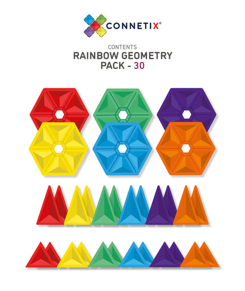 Connetix Rainbow Geometry Pack 30pc