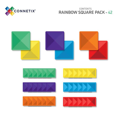Connetix Rainbow Square Pack 42pc