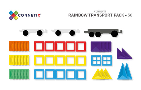 Connetix Rainbow Transport Pack 50pc