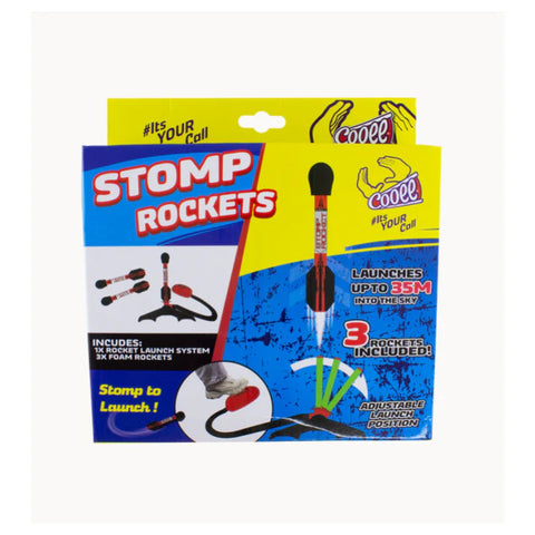 Cooee Stomp Rocket launch pad and foam rockets