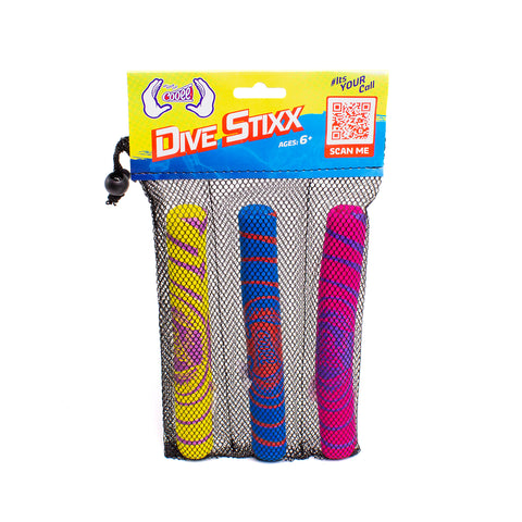 Cooee Dive Stixx standing upright on the pool floor
