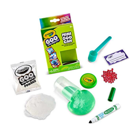 Crayola Goo Mini Goo Can green version contents