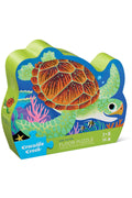 Crocodile Creek sea turtle floor puzzle packaging on a white background