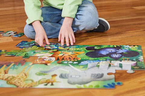 Crocodile Creek 36-piece Wild Kingdom floor puzzle with animals