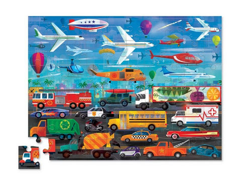 Crocodile Creek 60pc Above & Below Puzzle - Things That Go
