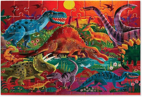 Crocodile Creek 60pc Foil Puzzle - Dazzling Dinos