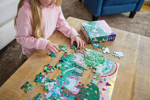 Crocodile Creek 60pc Foil Puzzle - Sparkling Unicorn