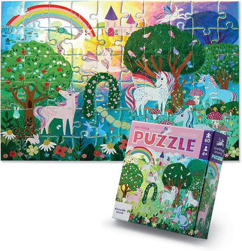 Crocodile Creek 60pc Foil Puzzle - Sparkling Unicorn