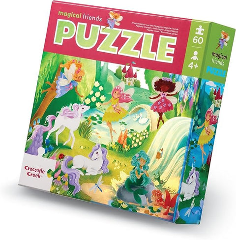 Crocodile Creek 60pc Holographic Puzzle - Magical Friends